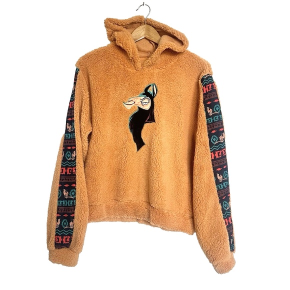 NWT Disney Emperor's New Groove Kuzco Sherpa Fleece Hoodie -Women’s Large- 2021